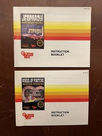 Nintendo NES GameTek Game Booklet Book Lot Jeopardy Wheel Of Fortune