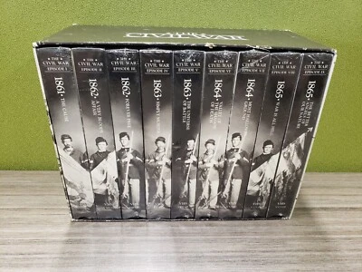 New The Civil War Time Life 1990 Box Set of 9 VHS Tapes 1861 - 1865 BY Ken Burns - Image 1 of 4