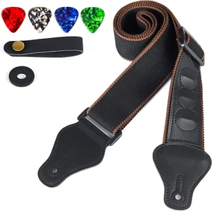 WOGOD Guitar Strap - Cinghie per Chitarra Elettrica Acustica, Tracolla per Basso con 3 - Foto 1 di 12