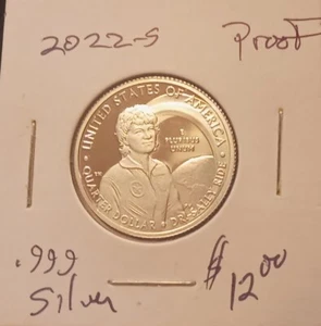 2022 S Sally Ride Dr. Washington Quarter .999 SILVER Proof FROSTY Curly ST Astro - Picture 1 of 4