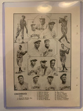1933 SPALDING  CINCINNATI REDS LEO DUROCHER ERNIE LOMBARDI Team Photos 5" x 7"