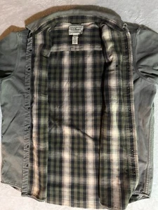 Vintage LL BEAN Flanell kariert gefüttert Shacket Canvas Mantel Hemd Herren XL 90s Jacke 80s - Bild 1 von 12