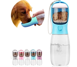 Bottle,Portable Pet Water Bottle 19oz with Food Container,Outdoor Portable Wate - Picture 1 of 7