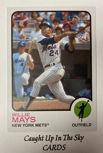 2022 Topps Heritage Willie Mays 1973 Over Sized Box Topper #OB-WM Mets HOF - Picture 1 of 2
