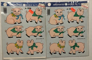 Pig Decals Transfers by Decoral 1992 New Old Stock 4-H Pork Farm Animal - Picture 1 of 4