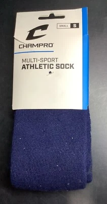 Champro Calcetín Atlético Multideporte Talla Pequeña Azul Sobre la Pantorrilla NUEVO Foto 1 de 2