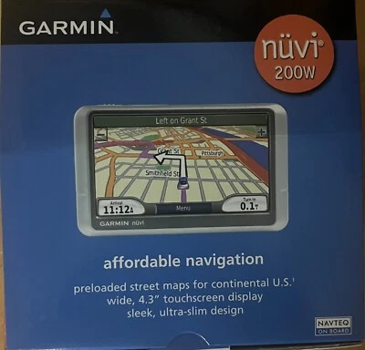 GARMIN Nuvi 200W GPS Navigation Kit In Original Box Tested And Working  - Image 1 of 2