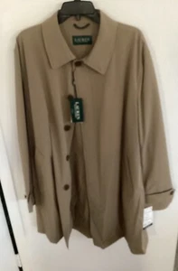 Polo Ralph Lauren Tan Rain Coat Men’s Size 44R NWT - Picture 1 of 5