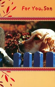 Nice BIRTHDAY Card FOR SON, Golden Retriever Dog by Premium Greetings + Envelope - Picture 1 of 5