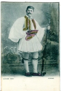 Greece Athens Αθήνα - Soldier Dress Costume old P. & C. published postcard - Picture 1 of 4