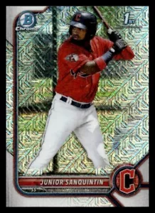 Refractor Mojo Bowman Chrome Prospects 2022 #BCP-80 Junior Sanquintin Guardians - Imagen 1 de 2