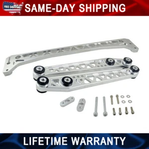 Rear Suspension Lower Control Arm + Subframe Brace Kit For 96-00 Honda Civic EK - Picture 1 of 12