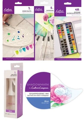 Crafter's Companion - Watercolour or Mixing Palette, Paintbrushes, Mist Bottle - Image 1 of 4