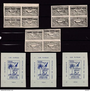 Spanish Antilles Rocket Mail 1st Experimental Flight Oct 1 1939 Selection MH/MNH - Picture 1 of 4