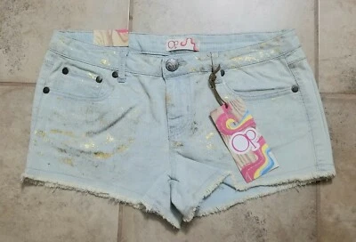 Pantalones Cortos OP Denim Lámina Elástica Talla 11 Juniors Azul Claro Foto 1 de 2