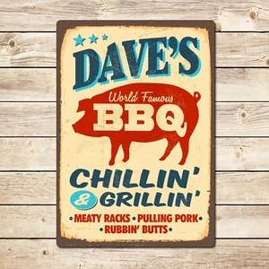 Personalised World Famous BBQ Sign, Birthday Fathers Day Christmas Gift for Dad - Picture 1 of 2