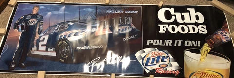 NASCAR #2 MILLER LITE RUSTY WALLACE 3' x 8' BANNER POSTER GOODYEAR DODGE VINTAGE Cover