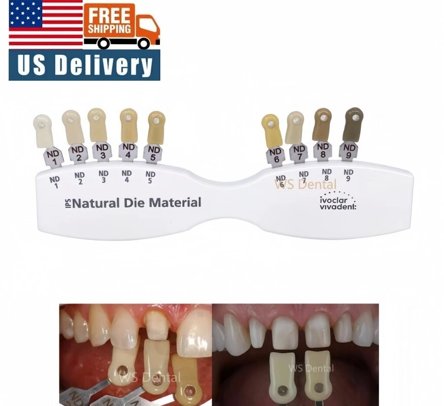 Dental IPS Natural Die Material Shade Guide Ivoclar Vivadent ND1-9 Abutment 1set