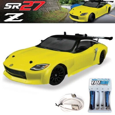 Associated 20189C 1/27 SR27 Nissan Z RTR 2WD NiMH Combo Yellow Touring Car - Image 1 of 4