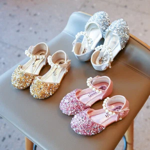 Scarpe principessa primavera estate bambine bambine bambini scarpe casual paillettes scarpe - Foto 1 di 12