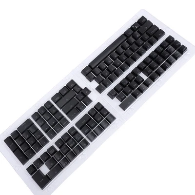 Black 132 Keys French Keyboard Keycaps Minimalist Mechanical Keyboard Keycaps - Image 1 of 4
