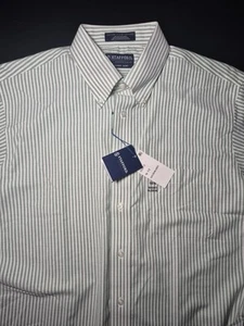 Mens Stafford The Oxford Shirt Long Sleeve Button Up Shirt With Tags 16 1/2 - Picture 1 of 13