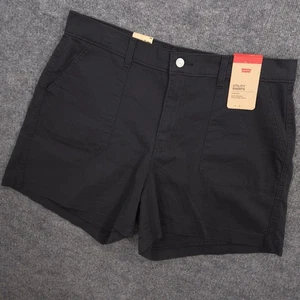 Levis Utility Shorts Damen 32 Black Tab Chino Outdoor Wandern Freizeit Preppy NEU - Bild 1 von 12
