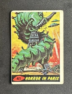 1962 Topps Mars Attacks Horror in Paris #41 Low Grade VG - Picture 1 of 3