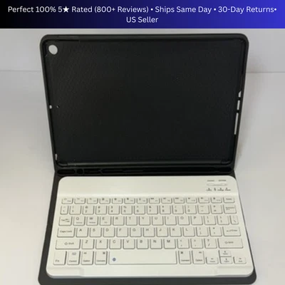 DIFVUFUS Keyboard Case for iPad 10.2" w/ Pencil Holder – Navy Blue – Open Box - Image 1 of 4