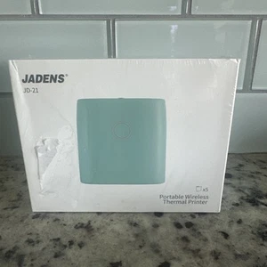 New Jadens JD-21 Sticker Thermal Mini Printer Green Portable Wireless Bluetooth - Afbeelding 1 van 4