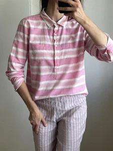 J Crew Striped Top Jacket Size 12 Soft Cotton - Picture 1 of 21
