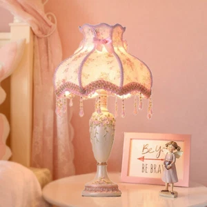 Romantic Wedding Room Decoration Desk Light Fixture Pink LED Table Lamp Plug in - Picture 1 of 10