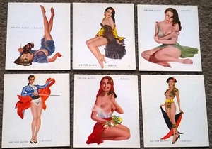 SEIS dif. Tarjetas de cigarrillo ALLMAN - Serie Glamour 'Magnums'. En muy buen estado. P&P gratis Reino Unido - Imagen 1 de 2