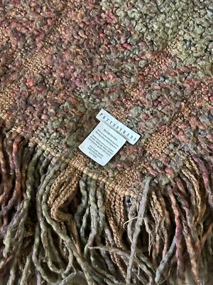 Pottery Barn Grueso Mega Tejido Verde Multicolor Tiro 58x41 Hecho en EE. UU. CA94109 Foto 1 de 4