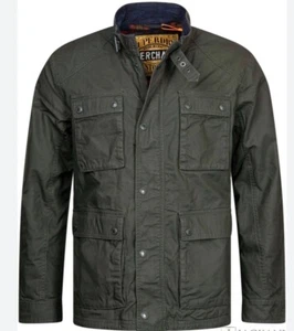 Superdry Wax jacket in surplus goods olive green Size XXL £174.99 - Picture 1 of 7