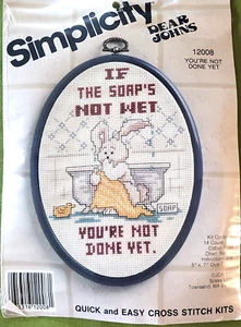 Simplicity Dear Johns Counted Cross Stitch Kit Your Not Done Yet 12008 New 5 x 7 - Picture 1 of 4