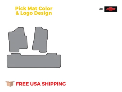 FITS 2001-2006 Chevrolet Silverado 3500 Ext Cab 2pc Frts & 1pc Rr Floor Mat Cutp — 第 1/4 张图片