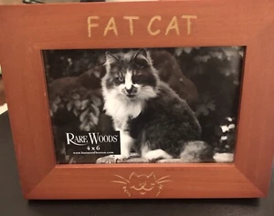 Rare Woods Picture Photo Frame Burnes of Boston Holds 4x6 Pic “Fat Cat” - Picture 1 of 11