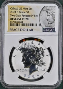 2024 S Peace Dollar Reverse Proof - NGC PF70 - Picture 1 of 2