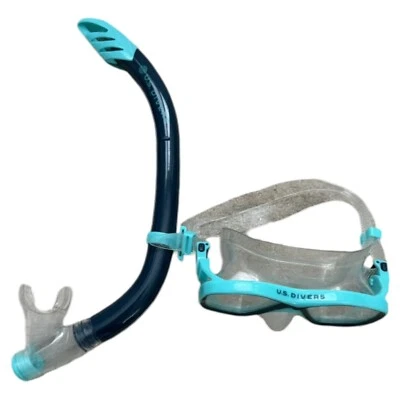 Máscara de Buceo y Snorkel US DIVERS Playa Turquesa y Negro-Adulto Mediano/Grande Foto 1 de 4
