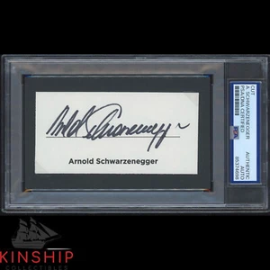 Arnold Schwarzenegger Firmado Corte 3x5 PSA ADN Losa Famoso Actor Automático C3797 - Imagen 1 de 1