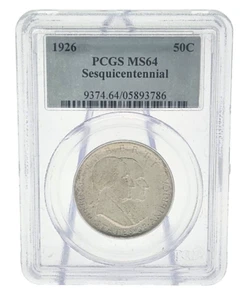 1926 SESQUICENTENNIAL COMMEMORATIVE HALF DOLLAR - PCGS MS-64 - Picture 1 of 4