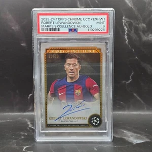 2023-24 Topps Chrome UCC Robert Lewandowski Marks of Excellence Gold PSA 9 - Bild 1 von 2