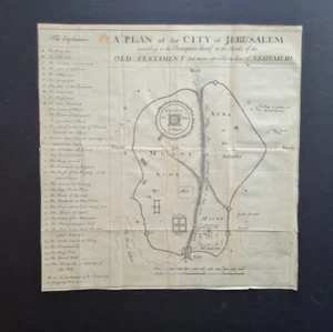 Mapa antiguo (1747) / Plan de Jerusalén - Antiguo Testamento / Nehemías - Imagen 1 de 7