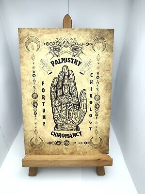 Palmistry Chiromancy Wall Art Print Number 595 A4 Antique Effect Dark Gothic • 5.03£