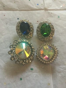 4PC NEW 18mm Snap Charm Ginger Snaps Bling CZ Sparkle for necklace/bracelet - Picture 1 of 6