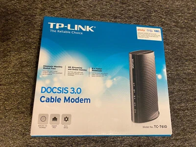 TP-Link TC-7610 DOCSIS 3.0 High Speed Cable Modem Max 343 Mbps Xfinity Comcast - Image 1 of 3
