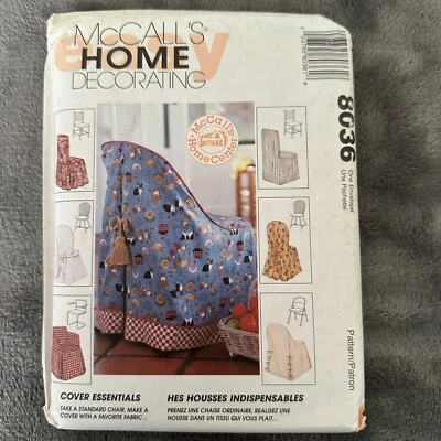 McCalls Pattern 8036 Chair Slipcover Home Decor Sewing Uncut 1995 - Image 1 of 4