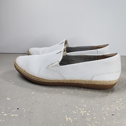 CLARKS Mocassino donna Clark Danelly Iris taglia 9 5 bianco marrone slip on