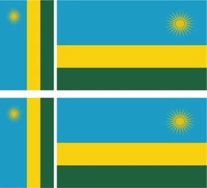 Lot 4 Vinyl Stiker autocollant Drapeau Flag RWANDA - Bild 1 von 1